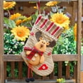 thumbnail image 5 of Luxsea Mini Christmas Stocking, (3 Pack) Xmas Stocking Christmas Tree Ornaments Decorations - Santa Snowman Reindeer Bear Character, 5 of 5