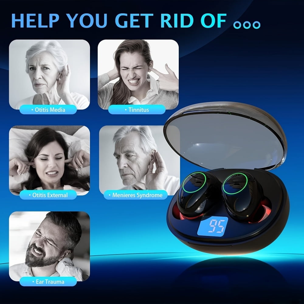Laselocks Wireless Ear Red Light Device - Compact Charging Case Design, Easy to Use, Perfect for Home, Office, and Travel