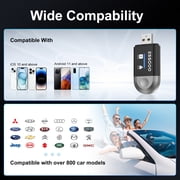 ESSGOO 2 in 1 Wireless CarPlay & Android Auto Adapter - 5.8GHz, Plug & Play, OTA Upgrade, Mini Model for 2016+ Wired - Compatible Cars with Seamless Dual - Platform Connectivity
