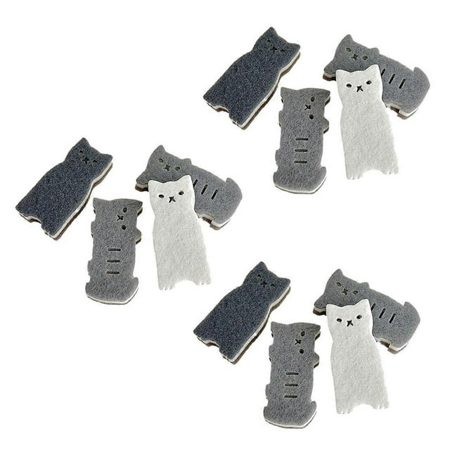 Cat Sponge Household Kitchen Thick Imitation Loofah Cleaning Degreasing Wipe Baijie Dishwashing Sponge