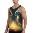 thumbnail image 2 of Pofeuu Firefly Forest Fox Print Men's Workout Tank Tops Sleeveless Muscle Gym Shirt Quick Dry-3X-Large, 2 of 7