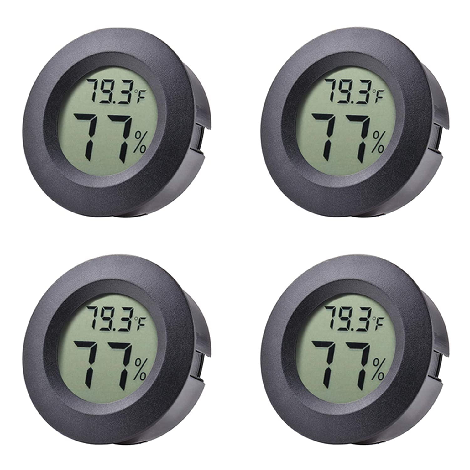 Cellar °C RunSnail Mini Hygrometer Thermometer Indoor Temperature Humidity Meters 8-Pack Digital LCD Display Celsius Greenhouse Garden for Humidors Cars Baby Rooms 