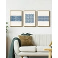 thumbnail image 3 of SHENIFY Abstract Boho Wall Art Framed Wood Blue White Grunge Geometric Wall Decor Minimalist Bohemian Bedroom Decor Canvas Prints for Living Room - 12x16in3pcs Neutral Framed, 3 of 4