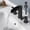 Mate Black, variant on Matte Black Waterfall 8 Inch 3 Hole Widespread Faucet 3 Piece