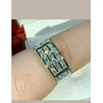 thumbnail image 3 of Men's 14k White Gold Plated 1.50Ct Round Cut Simulated Diamond Wedding Band Ring, 3 of 3