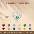 thumbnail image 5 of Taioiat Mom Necklace Heart May Birthstone Silver Mama Pendant Necklace Mother's Day Jewelry Gifts for Mom Grandmother Wife, 5 of 8