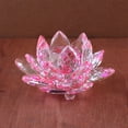 thumbnail image 4 of Advancent Cristal fino Flor de loto Minerales Pisapapeles Feng Shui Esfera Cristales Flores Adornos para fiesta Amarillo Type3 NO3, 4 of 6