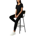 thumbnail image 4 of Scrubs For Women Set Crewneck 2 Pockets Short Sleeve Scrub Top & Elastic Waist Jogger Pants Wrinkle Resistant Soft Simplicity Nurse Uniform, 4 of 6