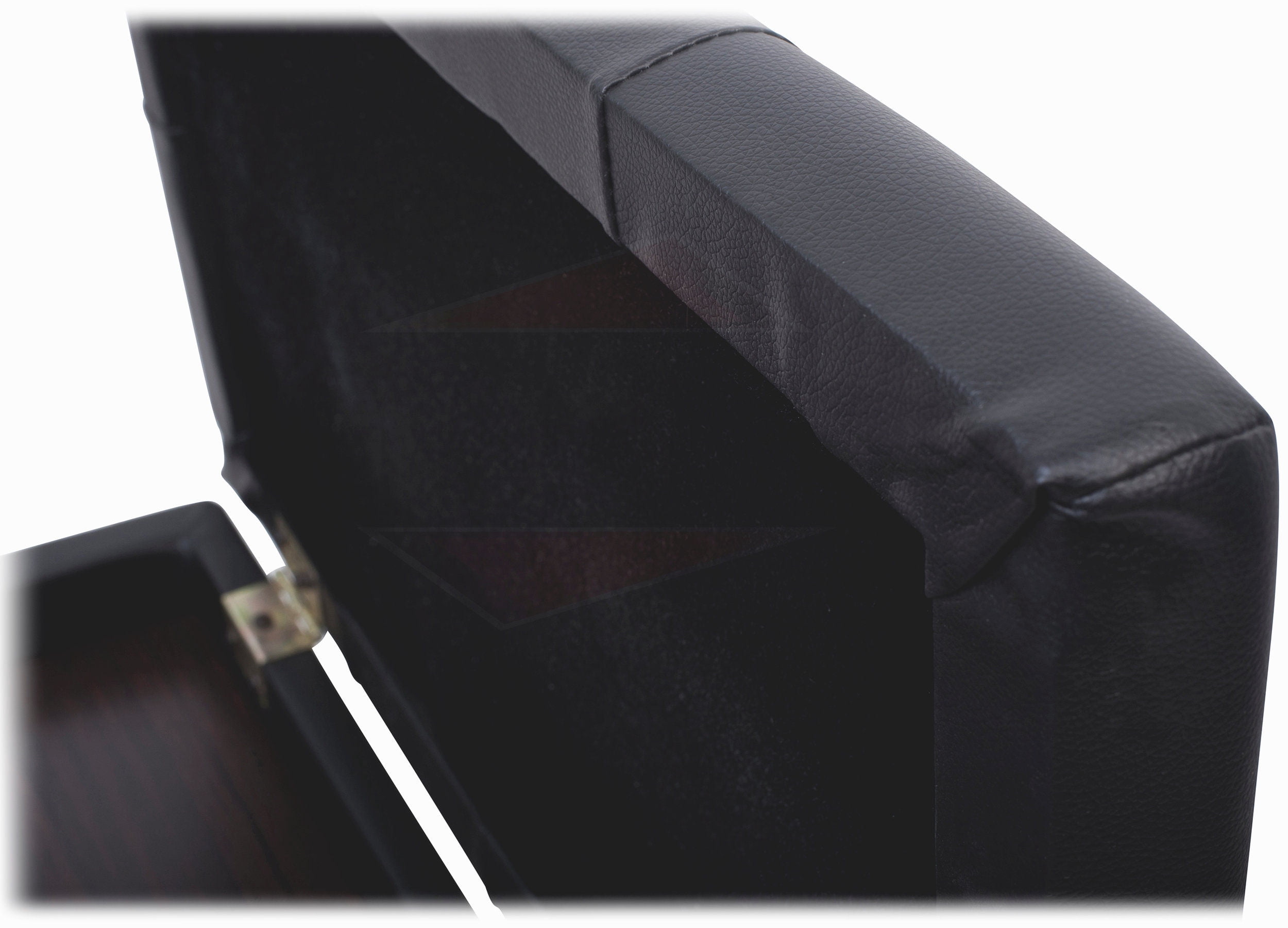 Griffin Antique Piano Bench Adjustable Black Solid Wood Frame & PU Leather Padded Cushion Vintage Ergonomic Musicians Keyboard Chair Guitar Stool, Home Vanity Bench Sheet Music Storage