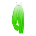 thumbnail image 6 of ZACPNCV Girls Casual Sleeveless Jumpsuits Gradient Spaghetti Strap Loose Romper Long Pants with Pockets Green 13-14 Years, 6 of 7