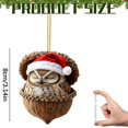 thumbnail image 3 of Forest Animal Acorn Ornaments Cozy Forest Christmas Acrylic Flat Decor, 2026 2D Acrylic Owl Woodland Christmas Ornament, Hanging Pendant for Christmas Tree, Lively Forest Animal Decor, 3 of 5