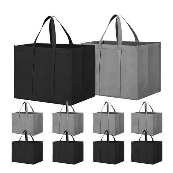 Reusable Grocery Bags 10 Pack, 35L Reusable Shopping Bags for Kitchen Groceries, Foldable Tote Bags