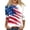 Navy #056, variant on 250th Anniversary USA Shirts for Women 3/4 Sleeve T Shirts Loose American Flag Print Tops Independence Day Patriotic Pullover 4th of July Celebration Party Round Neck Blouses Light Blue 5XL