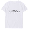 thumbnail image 4 of T-shirts de la Saint-Patrick pour Femmes, Col Rond, Manches Courtes, Imprimé Arbre de Noël, 4 of 4