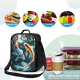 thumbnail image 4 of Rateoe Cute Koi Fish Serenity Lunch Bag Reusable Lunch Box with Shoulder Straps for Men Women Insulated Portable Lunchbox for adults Suitable for School Work Picnic, 4 of 7