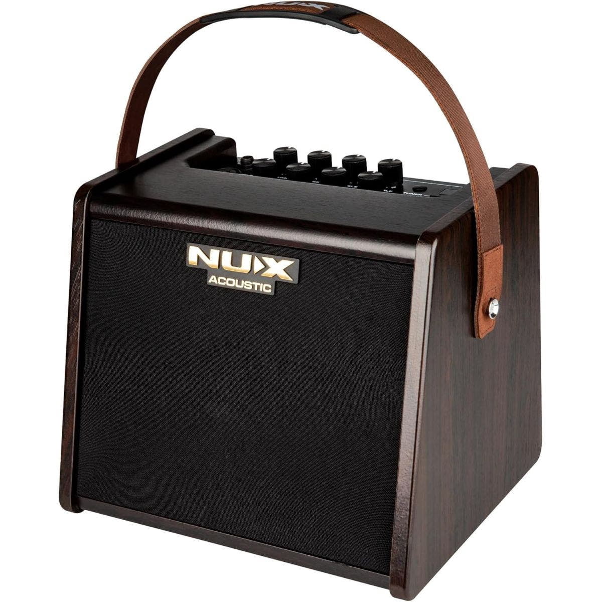 NUX Stageman AC 25 25W 2 Channel Modeling Rechargable Acoustic Amp with Bluetooth Brown