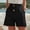 (Fashion 110)Black, variant on WXLWZYWL Ladies Plus Size Solid High Waist Casual Shorts Summer Relaxed Shorts with Elastic Waistband and Drawstring