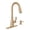 Bronzed Gold, variant on Moen Nolia Spot Resist Stainless One-Handle High Arc Kitchen Faucet with Pull Down Sprayer and Soap Dispenser, Kitchen Sink Faucet Featuring Power Boost Technology, 87071SRS