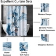 thumbnail image 3 of Blue Gold Marble Shower Curtain Set, Abstract Granite Pattern Shower Curtains for Bathroom Décor, Luxury Modern Waterproof Bath Accessories with 12 Metal Hooks, 72 x 72, 3 of 6