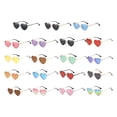 thumbnail image 3 of Gafas de sol Qarigey en forma de corazón colores múltiples Lente TAC PVC marco de metal dorado rojo reflectante, 3 of 6
