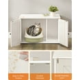 thumbnail image 3 of Hidden Cat Litter Box Enclosure Furniture Large Multi-Functional Cat Litter Box Washroom with Removable Divider White, 3 of 8