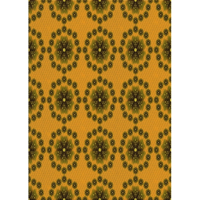 Ahgly Company Indoor Rectangle Patterned Dark Bronze Brown Area Rugs, 6' x 9'
