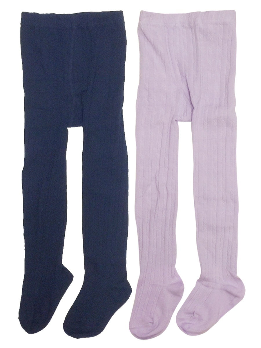 Sportoli Girls Ribbed Cotton Hold and Stretch Footed Winter Tights