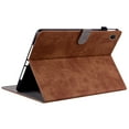 thumbnail image 4 of Allytech Galaxy Tab A9 Case 8.7" 2023 Released SM-X110 X115, Slim Fit PU Leather Shockproof Multi Angle Stand Cards Slots Pencil Holder Case Cover for Samsung Galaxy Tab A9 - Brown, 4 of 6