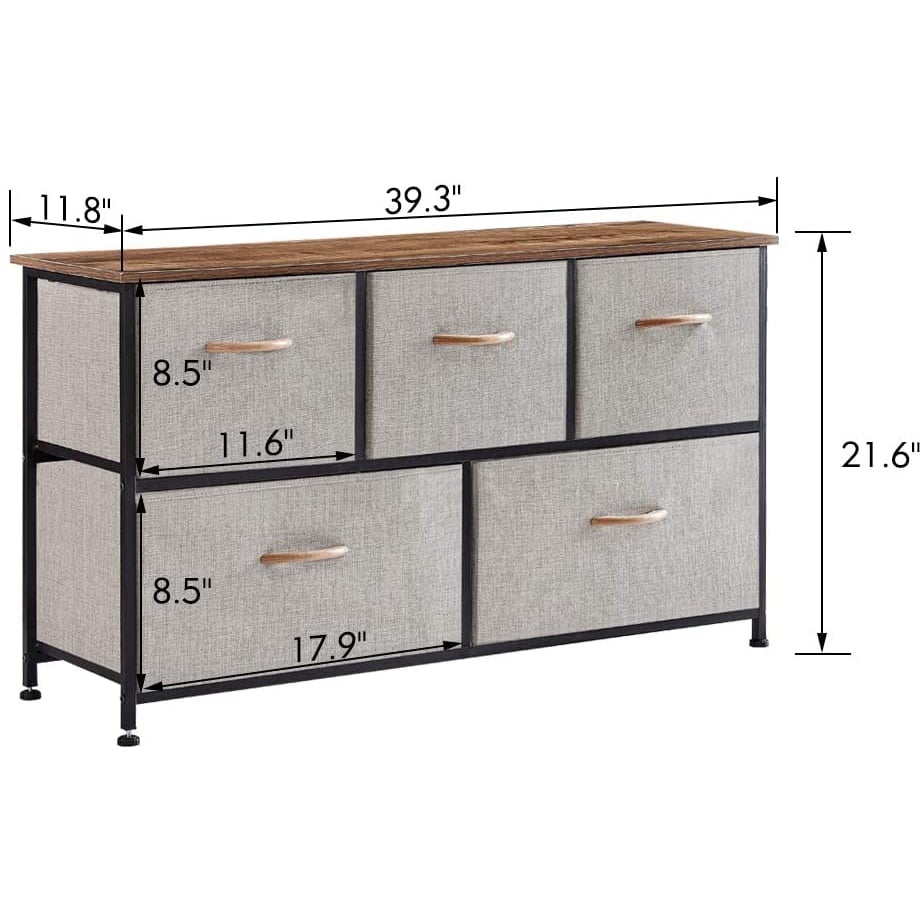 Dropship Dresser Storage Organizer, 5 Drawer Dresser Tower Unit For Bedroom  Hallway Entryway Closets, Small Dresser Clothes Storage With Wide Sturdy  Steel Frame Wood Top RT to Sell Online at a Lower