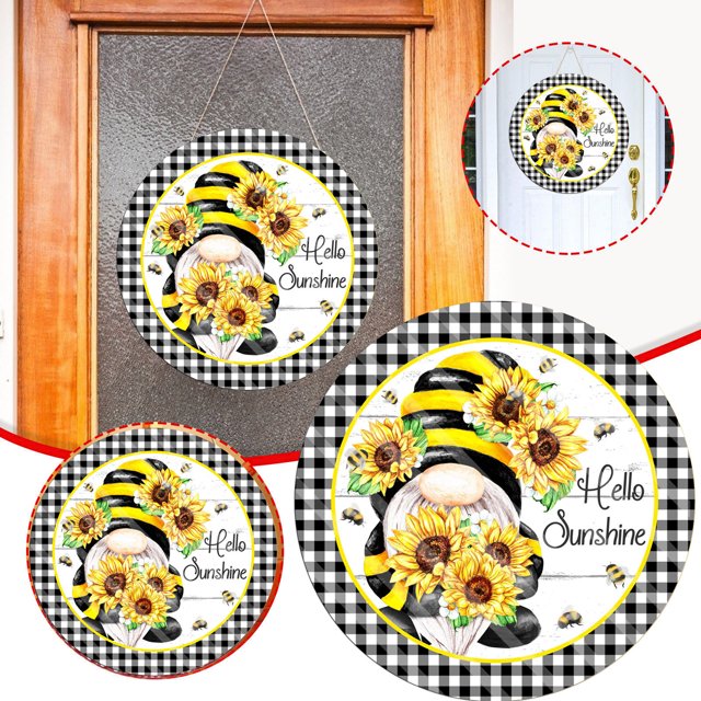 Xihbxyly Oferta de Hoy Adorno de Gnomos, Letrero de Bienvenida, Decorativo, Vintage, para Colgar En La Pared, para El Hogar y El Jardín