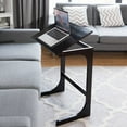 thumbnail image 3 of Costway Plateau TV Réglable en Forme de C, Table d'Appoint pour Sofa/canapé, Bureau pour Portable avec Dessus Inclinable, Bambou, 3 of 10