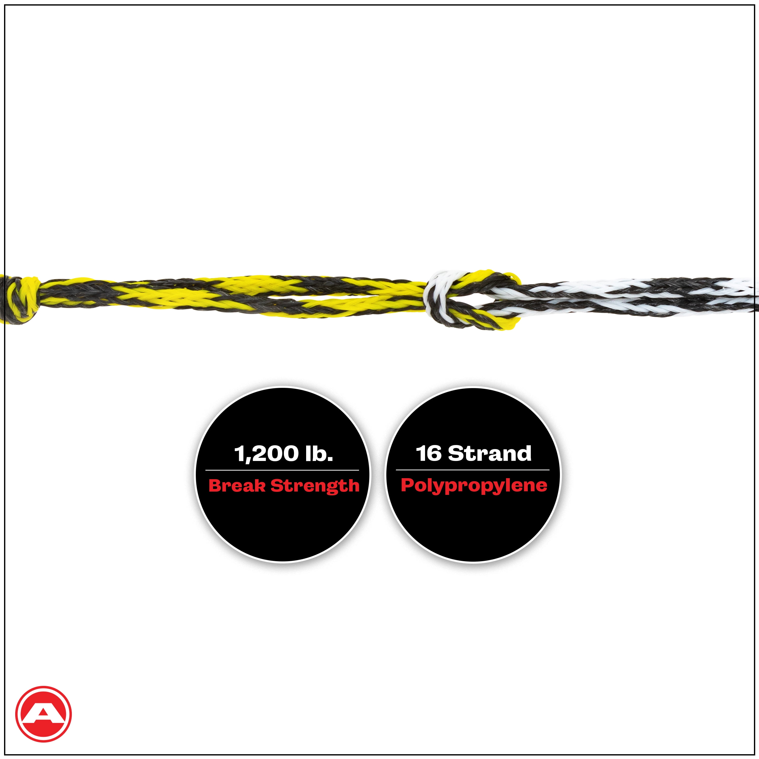 Airhead Watersports 65 Ft 3 Section Waterski Rope, Green