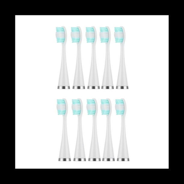 10 Cabezales de Cepillo de Dientes EléCtrico, Cabezales de Repuesto para Cepillo de Dientes EléCtrico, Cepillo para Blanquear los Dientes, Blanco