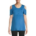 thumbnail image 4 of Oh! Mamma Women’s Maternity Cold Shoulder Top, 4 of 6