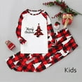 thumbnail image 4 of Odeerbi Christmas Pajamas for Family Holiday Long Sleeve Family Christmas Pajamas Matching Sets Kids Christmas Plaid Printed Blouse Tops + Pants Sleepwear Family Matching PJs Set Red, 4 of 5