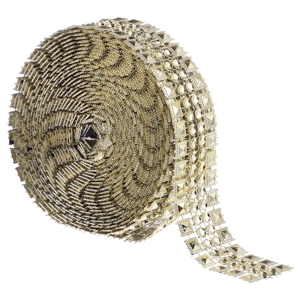 1 rollo de cintas de diamantes de imitación, cinta de malla brillante, manualidades para decoración