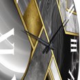 thumbnail image 3 of Designart "Marbre Agate Granit avec Accents Dorés III" Horloge Murale Géométrique Moderne Surdimensionnée, 3 of 6