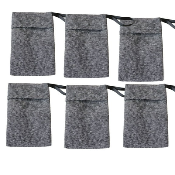 6 Pack Soap Saver Bags, Shower Bar Soap Lather Pouch, for Elderly Women Men Body Foam Scrubber Exfoliating