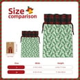 thumbnail image 3 of Kdxio Dinosaurs on Roller Skater Christmas Drawstring Bags Xmas Buffalo Plaid Candy Bags Linen Treat Bags Christmas Gift Bags for Presents-Black, 3 of 8