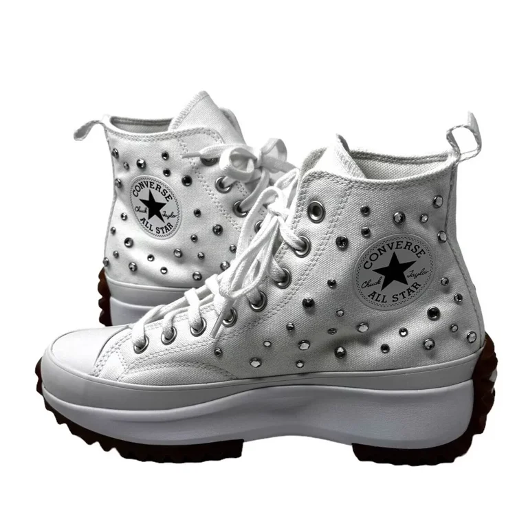 Converse Run Star Hike Platform Gems Shoes Skate White Canvas A10289C Walmart