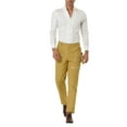 thumbnail image 2 of Lars Amadeus Men's Pant Slim Fit Pockets Patch Buckle Zipper Gothic Punk Rock Pants, 2 of 6