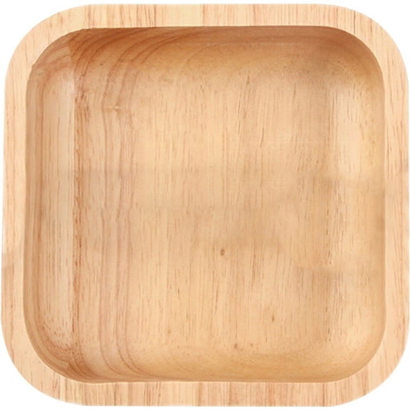 Wood Serving Bowl Fruit Bowl Salad Bowl Thickened Fruit Tray Wood Dessert Tray Solid Sushi Bowl Insulation Bowl for Kitchen