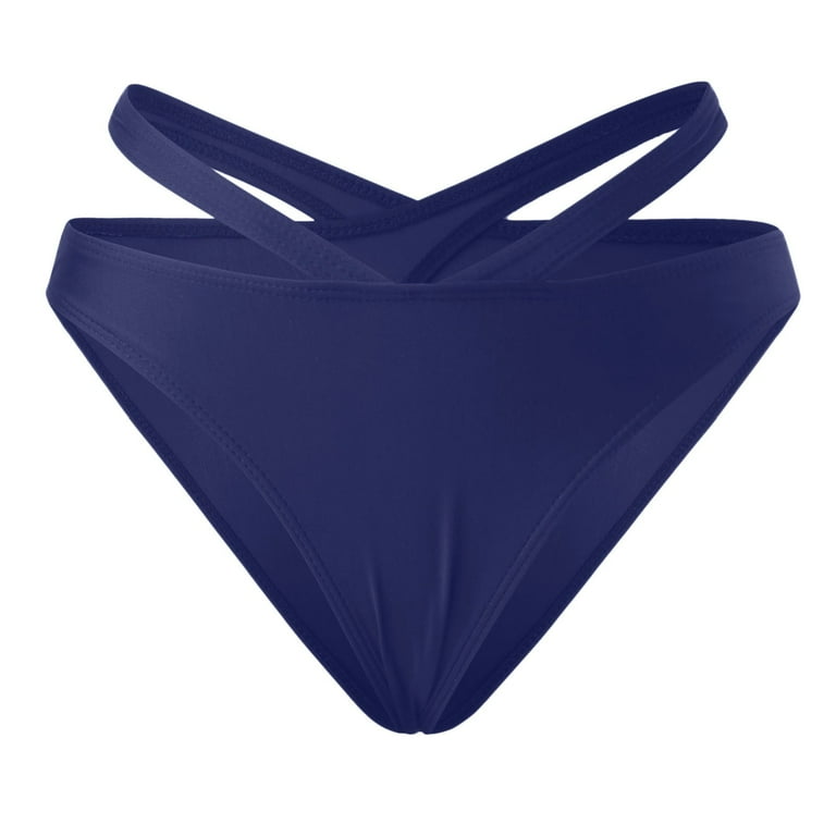 TOWED22 Women's Cheeky V Cut Bikini Swimsuit Bottoms Ruched High