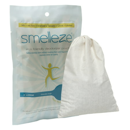 SMELLEZE Reusable Car Smell Removal Deodorizer Pouch: Destroys Odor Without Fragrances in Any