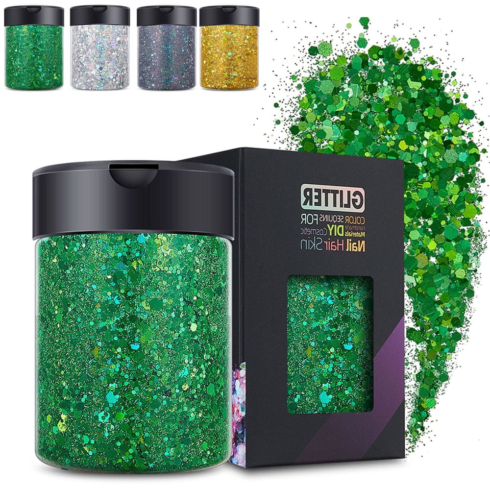 Lifextol Chunky Glitter for Crafts Body Glitter for Women Nail Glitter Dust  3 Boxes Holographic Glitter with Tweezer Hair Glitter for Kids, NailSetB
