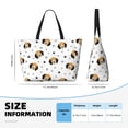 thumbnail image 2 of Large Beach Bags Water-resistant Sandproof - Dog Puppy Paw Cute Beach Tote Bags for Women with Zipper, 2 of 6