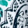 thumbnail image 4 of 17" X 17" Navy Turquoise And White Zippered Polyester Paisley Throw Pillow Cover, 4 of 8