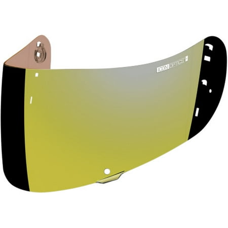 Icon Airmada Helmet Shield Fog Free Optics Dark Gold Mirror