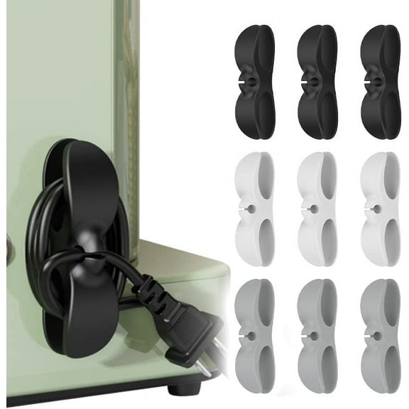 Cord Organizer for Kitchen Appliances Cord Wrapper Holder Cord Winder Organizer Holder Keeper Cable Winder Stick On Mixer, Coffee Maker, Air Fryer and Pressure Cooker 9PCS