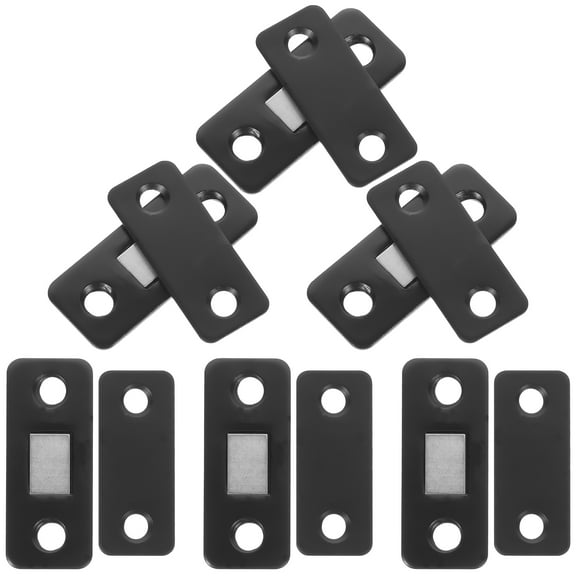 WORGEOUS  12 Pcs Magnetic Door Catch Wardrobe Magnets for Cabinet Doors Black